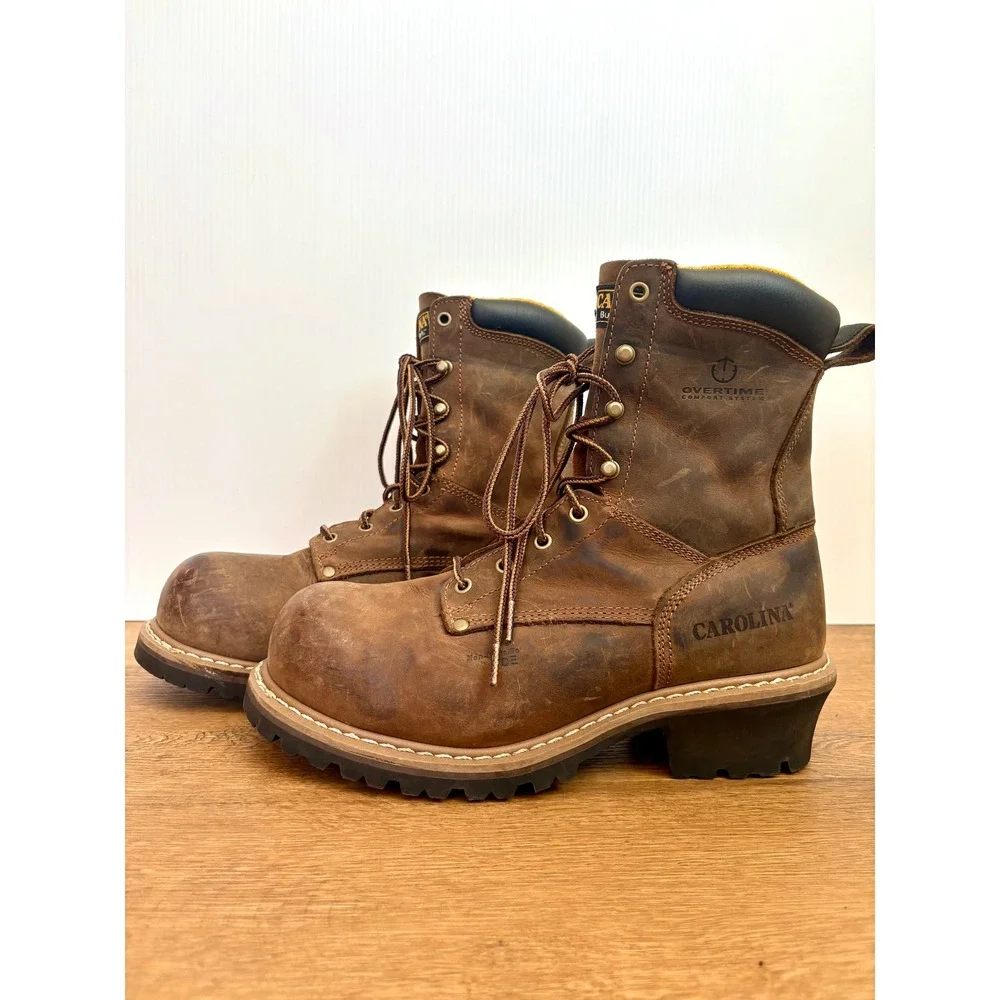 Carolina CA9853 Poplar Size 11 4E Composite Toe Logger Leather Work Boots